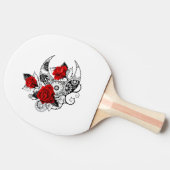 Raquette De Ping Pong Croissant mécanique avec roses rouges (Côté)