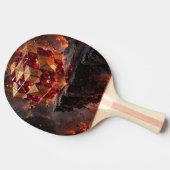 Raquette De Ping Pong Cube de joyaux sur le précipice volcanique (Côté)