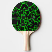 Raquette De Ping Pong Cubes verts Abstraits (Dos)