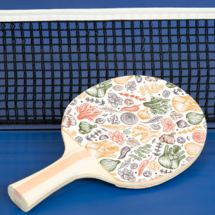 Raquette De Ping Pong Cuisine Garden Motif végétal