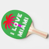 Raquette De Ping Pong Custom Modern vibrant summer Miami green (Côté)