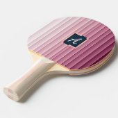 Raquette De Ping Pong Custom Monogram Pink Gradient Vertical  (Devant Angle)