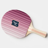 Raquette De Ping Pong Custom Monogram Pink Gradient Vertical  (Côté)