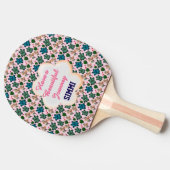 Raquette De Ping Pong Custom turtle pattern  (Côté)