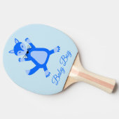 Raquette De Ping Pong Cute Blue Baby Boy Fox Custom (Côté)