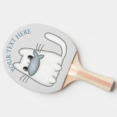 Raquette De Ping Pong Cute chat avec poisson Prix (Côté)