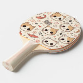 Raquette De Ping Pong Cute Chat simple chaton Motif (Devant Angle)