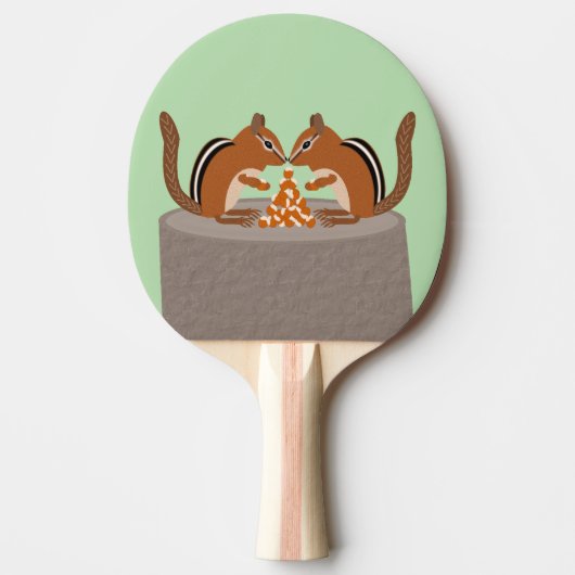 Raquette De Ping Pong Cute Chipmunks Mariage de automne (Devant)