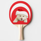Raquette De Ping Pong Cute Christmas Kitten & Heart Line Art (Devant)