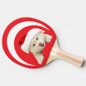 Raquette De Ping Pong Cute Christmas Kitten & Heart Line Art (Côté)