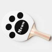 Raquette De Ping Pong Cute Empreinte de patte Chat Meow (Côté)