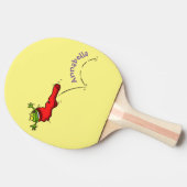 Raquette De Ping Pong Cute grenouille dans une chaussette rouge saut de  (Côté)