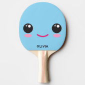 Raquette De Ping Pong Cute Happy Kawaii Face - Custom Ping Pong Paddle (Dos)