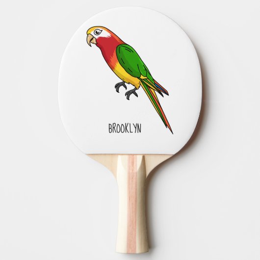Raquette De Ping Pong Cute happy parrot (Devant)