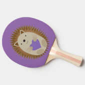 Raquette De Ping Pong Cute Hérisson Vivre un coeur mauve (Côté)