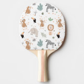 Raquette De Ping Pong Cute Jungle Rainforest Animaux Motif (Devant)