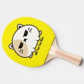 Raquette De Ping Pong Cute Kawaii Chubby Angry Mochi Chat (Côté)