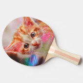 Raquette De Ping Pong Cute Kitten Face Ginger Cat croquis (Côté)