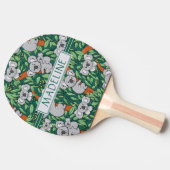 Raquette De Ping Pong Cute Koala Motif Personnalisé Hunter Green (Côté)