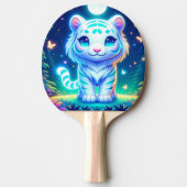 Raquette De Ping Pong Cute Llama / Tiger Holographique | (Devant)