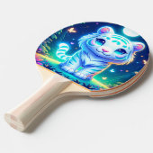 Raquette De Ping Pong Cute Llama / Tiger Holographique | (Devant Angle)