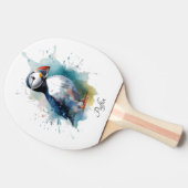 Raquette De Ping Pong Cute macaron en bleu aquarelle (Côté)