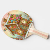 Raquette De Ping Pong Cute, maison de pain d'épices (Côté)