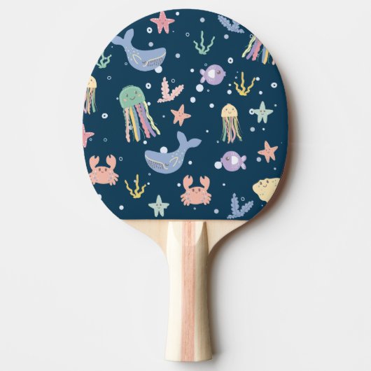 Raquette De Ping Pong Cute Marine Vie Motif sans joint (Devant)