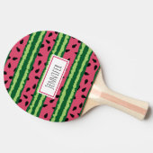 Raquette De Ping Pong Cute pastèque Motif rose et vert (Côté)