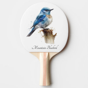 Raquette De Ping Pong Cute Petite Montagne Bluebird Aquarelle, personnal