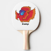 Raquette De Ping Pong Cute Siamese combat poisson betta dessin (Dos)