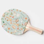 Raquette De Ping Pong Cute Turquoise bébé animal Pastel Motif (Côté)