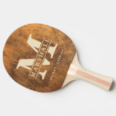 Raquette De Ping Pong Cutting Block Monogram & Name Overlay (Côté)