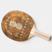 Raquette De Ping Pong Cutting Block Tropical Pineapple Wedding Crest (Côté)