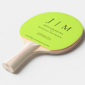 Raquette De Ping Pong Cyber Lime & Jet Black Formal Simple Fun Wedding (Devant Angle)