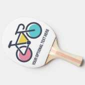 Raquette De Ping Pong Cyclisme de texte personnalisé (Côté)