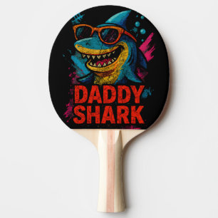 Raquette De Ping Pong Daddy Shark Fêtes des pères cadeaux