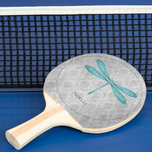 Raquette De Ping Pong Damas de libellule turquoise (Insitu)