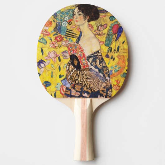 Raquette De Ping Pong Dame Gustav Klimt Avec Ventilateur (Devant)
