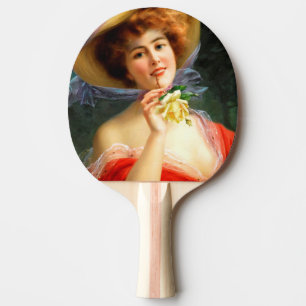 Raquette De Ping Pong Dame tombée en rouge