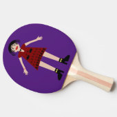 Raquette De Ping Pong Dame vampire gothique d'Halloween (Côté)