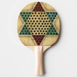 Raquette De Ping Pong Damier chinois vintage par le harpiste d'Ethan