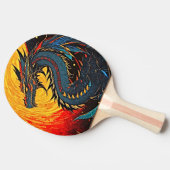Raquette De Ping Pong Danse Dragon - Art rétro (Côté)