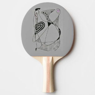 Raquette De Ping Pong "Danser Hen gris" Ping Paddle Abstrait