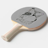 Raquette De Ping Pong "Danser Hen gris" Ping Paddle Abstrait (Devant Angle)