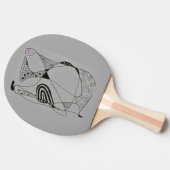 Raquette De Ping Pong "Danser Hen gris" Ping Paddle Abstrait (Côté)