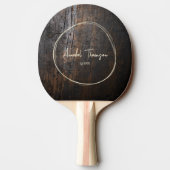 Raquette De Ping Pong Dark Chopping Block Name in Drawn Circle (Dos)