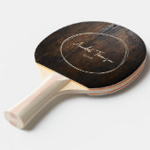 Raquette De Ping Pong Dark Chopping Block Name in Drawn Circle (Devant Angle)