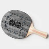 Raquette De Ping Pong Dark Clean Gray Tropical Pineapple Wedding Crest (Côté)