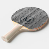 Raquette De Ping Pong Dark Clean Gray Wood Monogram (Devant Angle)
